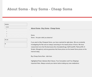 on-line-soma.com: About Soma - Buy Soma - Cheap Soma
About Soma - Buy Soma - Cheap Soma