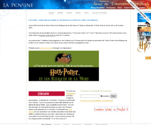 lapensine.com: La Pensine | analyses des livres Harry Potter
Etude de l'oeuvre Harry Potter : La Pensine contient nos théories et analyses sur les livres Harry Potter, un forum et une sélection de fanarts et fanfics