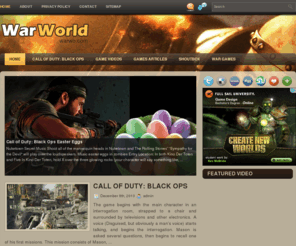 warwo.com: War World
when it comes to genre i love war games very much. warwo.com is dedicated to war genre games. i will update the site then and there.