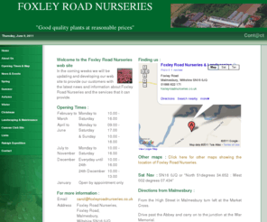 foxleyroadnurseries.co.uk: Foxley Road Nurseries
Foxley Road Nurseries ... for all your gardening needs. Foxley Road, Malmesbury, Wiltshire