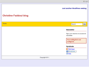 christinefaddoul.com: Just another WordPress weblog
Just another WordPress weblog