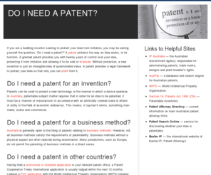 doineedapatent.com: Do I Need A Patent?
Do I need a patent? A Patent protects New Inventions from being copied, the first step is to file a Provisional Patent application or a standard Patent Application.