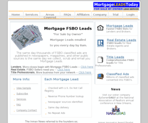 mortgageleadstoday.com: FSBO Leads | For Sale by Owner Leads | Real Estate Leads
For Sale by Owner automated delivery service of FSBO leads.