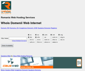romania-webhosting.com: Gazduire Domenii .RO .EU Domeniu .COM Web Hosting Romania
Gazduire Web Domenii Web Hosting Romania Inregistrare Domenii .RO Domeniu .EU .COM .ORG .NET .BIZ .INFO domenii internet gazduire WebHosting Servicii Web complete Servere Intel
