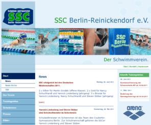 ssc-berlin.com: SSC Berlin-Reinickendorf e.V. : News
Schwimmen im Norden Berlins, Leistungs- u. Breitensport, Nichtschwimmerausbildung, Seepferdchen, Trixi