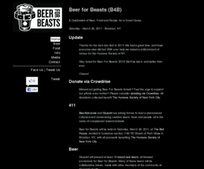 beer4beasts.com: Beer for Beasts (B4B)
Beer for Beasts. Presented by BeerAdvocate and Sixpoint.