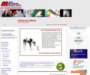 latex-allergie.info: Latex-Allergie,Therapie,Behandlung,Info-Netzwerk Medizin 2000
Latex-Allergie,Therapie,Behandlung,Info-Netzwerk Medizin 2000