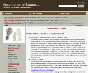 assumptionoflease.com: Lease Assumptions Car Auto Commercial Home Business Equipment - #1 Lease Assumptions Car Auto Commercial Home Business Equipment
Assumption of Loan FHA Home Car Auto Commercial Equity Business Debt www.assumptionofloan.com Loan Assumption