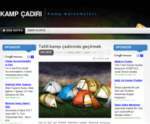 kampcadiri.com: Kamp Çadırı | Çadır Fiyatları | Kamp Malzemeleri
Kamp çadırı ve çadır imalatı yapan firmamız uygun çadır fiyatları ile toptan ve parekende olarak piyasaya satışını yapmaktayız. Extra olarak kamp malzemeleri ni sitemizden temin edebilirsiniz.