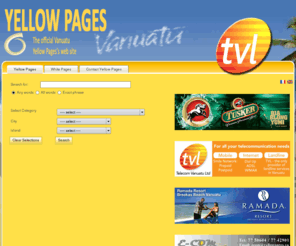 pagesjaunes.vu: Official Yellow Pages of Vanuatu - Search
Official Yellow Pages of Vanuatu. Online directory of Vanuatu. Search for a business and display its address, contact numbers, email, website, description