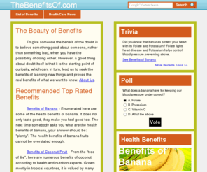 the-benefits-of.com: Welcome to TheBenefitsOf
Learn benefits of many things here in www.the-benefits-of.com and gain knowledge.