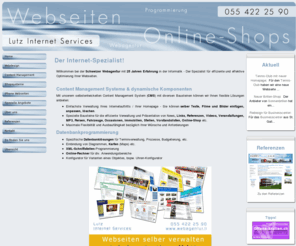 webagentur.li: Lutz Internet Services: Webagentur für Datenbankprogrammierung, WYSIWYG Editor, Content Management Systeme & Online-Shops
Lutz Internet Services: Webagentur für Datenbankprogrammierung, Content Management Systeme & Online-Shops