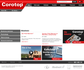 corotop.com.pl: Corotop® - membrany dachowe, folie dachowe, folie paroprzepuszczalne, ...
Budujesz lub remontujesz dach i poddasze? Szukasz pewnych, nowoczesnych i sprawdzonych rozwiazań? Produkty Corotop to: membrany dachowe, aktywna paroizolacja do poddaszy i taśmy dachowe do łączenia, ochrony i reperacji membran dachowych, paroizolacji i innych folii budowlanych.