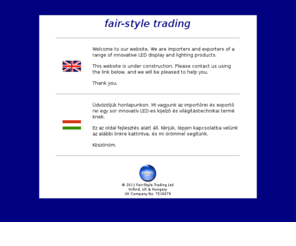 fair-style.com: Fair Style Trading Ltd - Importers and Exporters of LED lighting
