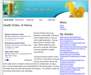 healthydietdrinks.com: Health Drinks | Health Drinks: A History
Health Drinks