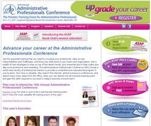 apcevent.net: Administrative Professionals Conference 2011
