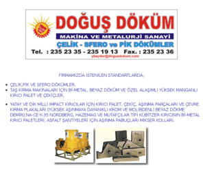 dogusdokum.com: DOĞUŞ DÖKÜM MAKİNA VE METALURJİ SANAYİ
