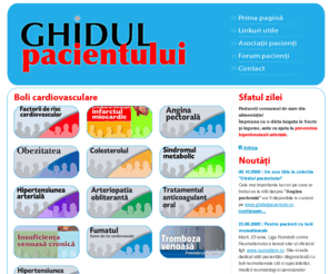 ghidulpacientului.ro: Ghidul pacientului
Ghiduri medicale publicate de Editura Medicala Antaeus.