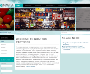 quantuspartners.com: Welcome to Quantus Partners
Quantus Partners is committed to help you harness the valuable insights locked in your data for better decision making. Quantus Partners - Better Actionable Insight From Your Data.