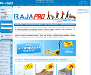rajapackpro.es: Todo para equipar su almacén Rajapack
Suministros y equipamiento para para la manutención y el almacenaje: bandejas de plástico, transpaletas,carretillas, estanterias, protección individual,…