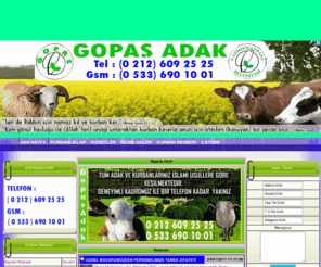 adakgopas.com: Gopas Kurban Adak
Gopas Hizmetleri : Adak, Kurban, AsEvi, Otopark, Hizmetleri 
Kategori : Adak, Kurban, Kesim, Otopark, Asevi