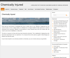 chemicallyinjured.com: Chemically Injured
A resource for those who have been injured by chemical exposure. 