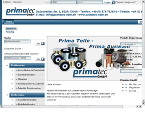 edm-tec.com: Primatec GmbH :: Ihr Systemanbieter rund um die Funkenerosion
Funkeneroison, Draht EDM, Ioniser, AQUA Clean, AQUA Ioniser