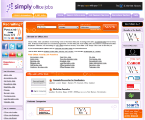 simplyofficejobs.com: Office Jobs, Admin Jobs, Receptionist Jobs, Secretary Jobs, Office Jobs UK, Part Time Office Jobs | Simply Office Jobs
Office Jobs - Search Office Jobs including Admin Jobs, Receptionist Jobs and Secretary Jobs from leading Office Recruiters and companies.