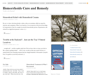 tophemorrhoidtreatment.com: Hemorrhoids Cure and Remedy — Trouble at the Backend?
Trouble at the Backend?