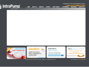 intrapump.com: IntraPump Infusion Systems
IntraPump Infusion Systems, a company which distributes a specialized line of personal medical pumps and devices providing solutions for infusion and injection therapy.