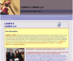 lieberlegal.com: LIEBER & LIEBER LLP
Lieber & Lieber, LLP provides high quality, personalized and affordable legal services to its clients in New York City, across the United States and in Europe.