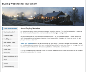 buying-websites.com: Buying Websites for Investment - About Buying Websites
Buying websites for income.