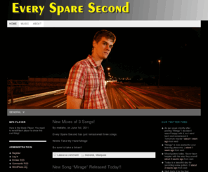 everysparesecond.com: Every Spare Second
Every Spare Second is the musical creation of Tim Lahn featuring guitars, drums, keyboards, bass and vocals.	