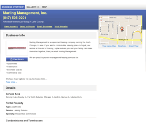 marlingmanagementstorefront.com: Marling Management, Inc. | Gurnee, IL 60031 | DexKnows.com™
Marling Management, Inc. in Gurnee, IL 60031. Find business information, reviews, maps, coupons, driving directions and more.