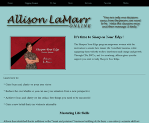 sharpenyouredge.com: SharpenYourEdge - Allison LaMarr Online
