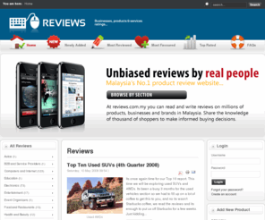 reviews.com.my: Reviews
Product reviews and Malaysia business reviews. Read good and bad reviews of popular Malaysian products and businesses