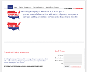 pcacalif.com: Parking Management Los Angeles| Corporate Parking Management Services
Offers professional and efficient parking management services in Los Angeles, San Diego & elsewhere. Also provides corporate parking management and valet parking management services.