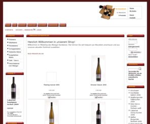 sandvino.de: Grauer Burgunder trocken 2009 - Schwarzriesling trocken 2009 - Chardonnay feinherb 2009 - Riesling t
Grauer Burgunder trocken 2009 - Schwarzriesling trocken 2009 - Chardonnay feinherb 2009 - Riesling trocken 2009 - Silvaner Classic 2009 - Gewürztraminer lieblich 2009 - Cabernet Sauvignon tocken 