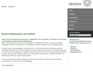 solartechniken.de: SOLTECH  Energie von der Sonne
SOLTECH online zeigt auf dieser Site alles über Solarwärme,Solarstrom und Regenwassernutzung