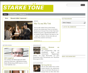 starke-toene.org: STARKE TÖNE
STARKE TÖNE – Das Jugendmagazin