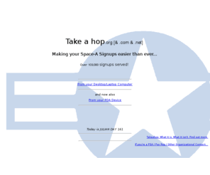 takeahop.org: Hop
Takeahop - Making DoD Space-A Signups easier than ever