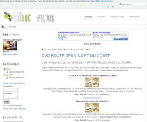 tictac-films.com: Accueil - Librairie de Franche-Comté, DVD, Livres, Une visite incroyable.
Tictac films la librairie Franc-Comtoise avec pour but la vente et la promotion de la Franche-Comté, une terre d'accueil et d'arômes.