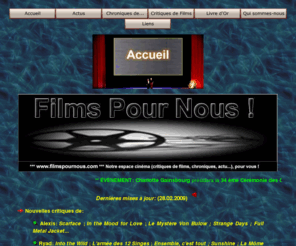 filmspournous.com: Films Pour Nous ! > Accueil
