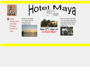 hotelmaya.net: Belize Hotels, Hotel Maya, on the Caribbean shore of Belize
Belize Hotels, Hotel Maya is situated on the southern shore of Corozal Bay in the Caribbean and ...
