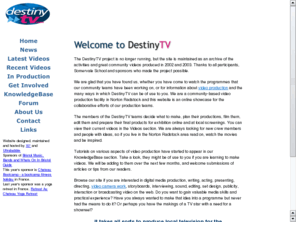 destinytv.org.uk: DestinyTV Community Video Production Bootcamp at Somervale, Somerset UK
DestinyTV Community Video Production in Midsomer Norton and Radstock, Somerset UK. Bootcamp video production at Somervale School, Midsomer Norton, Somerset UK. Thanks to our current sponsors, although the project is over you can still watch our videos online.