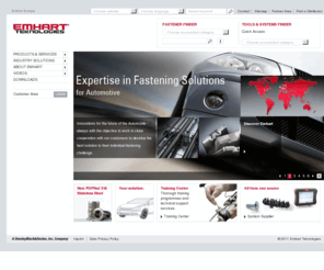 emhart.net: Welcome to Emhart - Emhart® Teknologies Europe
Emhart provides fastening and joining solutions for the automotive and general industries, comprising consulting, volume parts and equipment. 