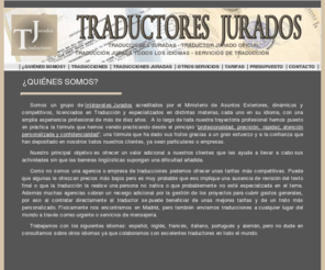 traductoresjuradosingles.com: TRADUCTORES JURADOS
TRADUCCIONES JURADAS TRADUCTOR JURADO OFICIAL INTERPRETE TRADUCCION JURADA TODOS LOS IDIOMAS SERVICIOS DE TRADUCCION INTERPRETACION TRADUCTOR JURADO INGLES TRADUCTOR JURADO FRANCES TRADUCTOR JURADO ALEMAN