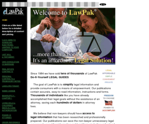 elawpak.com: LawPak Incorporated
LawPak - More Than a Book, It's an Affordable Legal Solution