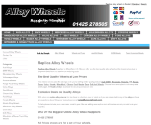 unrealwheels.com: Buy Replica Alloy Wheels Direct, Exclusive online prices on Replica Alloys, Fast delivery to your door.
Leading Replica Alloy Wheels supplier in the UK.  Amazing deals with super fast delivery. Stand out from the crowd with a new set of Replica Alloys.