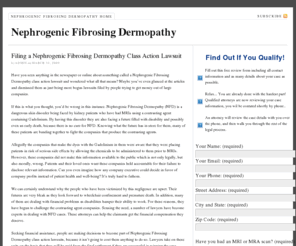 nephrogenicfibrosingdermopathy.com: Nephrogenic Fibrosing Dermopathy —
